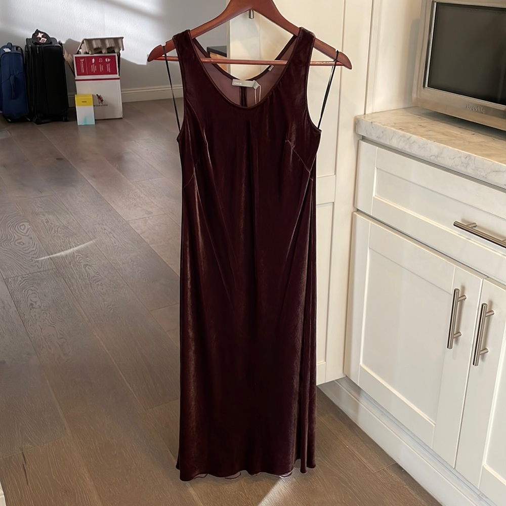 Vince plum, velvet dress.